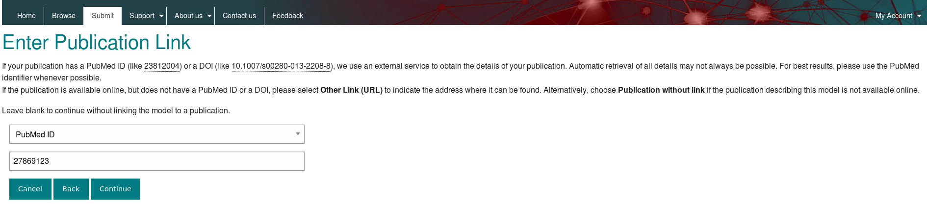 Model publication link